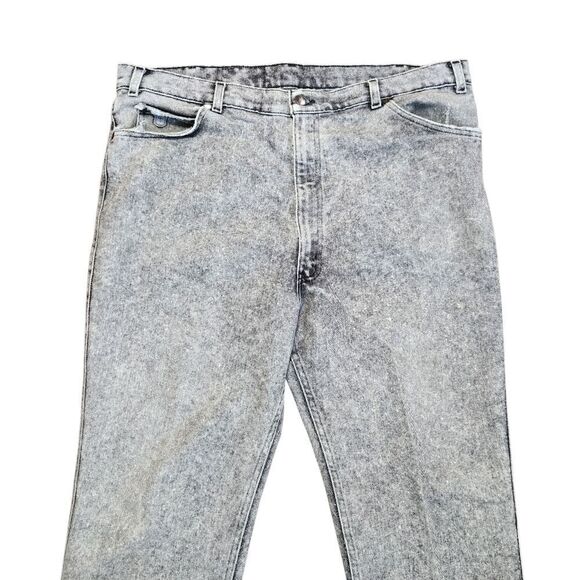 Vintage 90's Men LEVI'S 548 Silver Tab Medal Acid Black Gray Jeans 42x32 USA - Picture 4 of 15